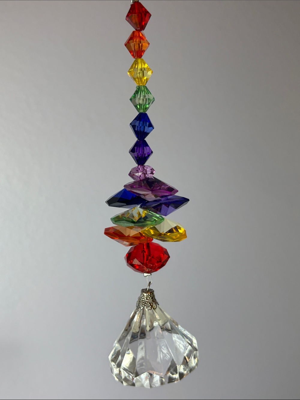 Resin Crystal Rainbow Suncatcher Pendant - Multicolor